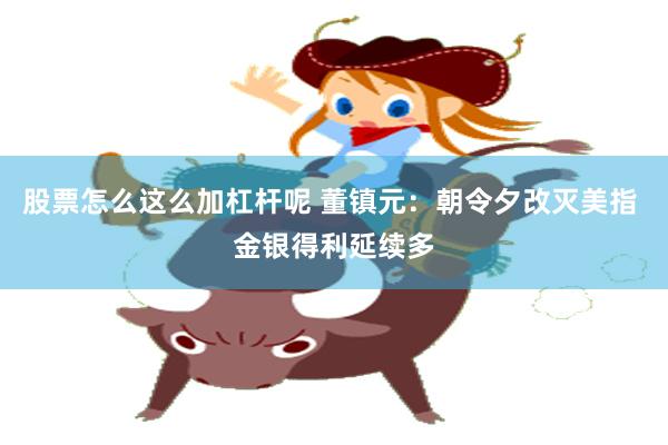 股票怎么这么加杠杆呢 董镇元：朝令夕改灭美指 金银得利延续多